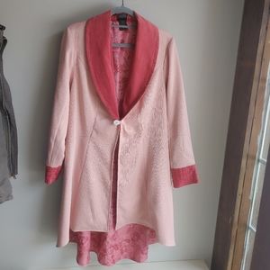 Queenie Goldstein Long Pink Cosplay Costume Coat From Fantastic Beasts Movie